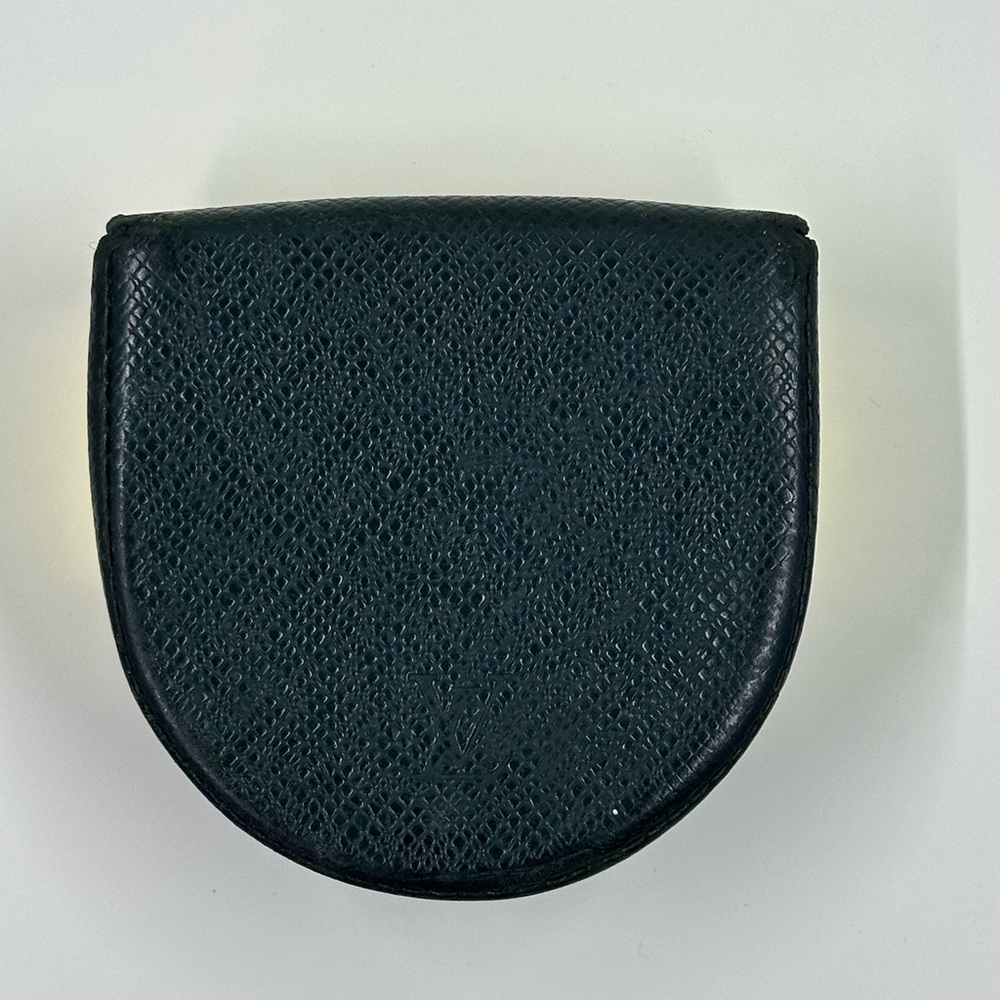 Louis Vuitton Dark Green Tiaga leather Coin Pouch